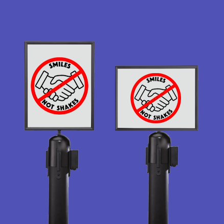 Queue Management Information Sign Stickers