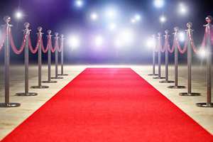 Golden Velvet Rope Queue Poles